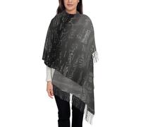 NBAGHPQ Écharpe tendance avec motif de symboles mathématiques pour les fêtes de fin d'année, accessoire d'hiver, automne, printemps