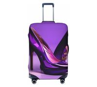 NBAGHPQ Élégant violet talons hauts avec imprimé rouge à lèvres double face élastique protection valise housse universelle protection unique bagage, Noir , XL