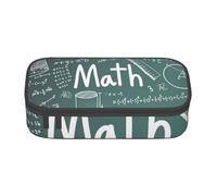 NBAGHPQ Grande trousse de rangement avec formules et formes, théorie, leçon de mathéorie, mots, fonctions imprimées, pour adolescents, étudiants, adultes