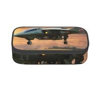 NBAGHPQ Grande trousse de rangement avec motif avions de combat pour adolescents, étudiants, adultes