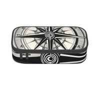 NBAGHPQ Grande trousse de rangement avec motif de navigation et motif loi de la boussole pour adolescents, étudiants, adultes