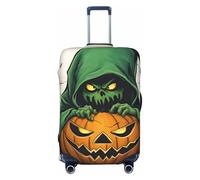NBAGHPQ Green Ghost Horror Halloween Citrouille 1 Impression Double Face Élastique Protection Universel Valise Housse Unique Protecteur de Bagages, Noir , M