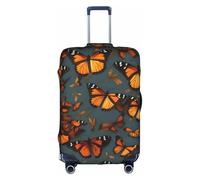NBAGHPQ Heaps of Orange Monarch Papillons Housse de protection élastique lavable anti-rayures pour valise, blanc, S
