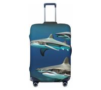 NBAGHPQ Housse de protection élastique double face avec motif requins marteaux, Noir , L