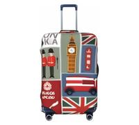 NBAGHPQ Housse de protection élastique double face avec symboles de l'Angleterre, Noir , XL