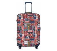 NBAGHPQ Housse de protection élastique double face avec symboles de l'Angleterre, Noir , XL