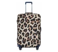 NBAGHPQ Housse de protection élastique double face imprimée léopard pour valise, Noir , S