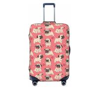 NBAGHPQ Housse de protection élastique double face pour valise, motif carlin, chiot, Noir , M