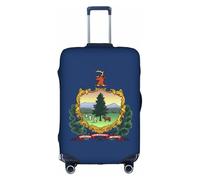 NBAGHPQ Housse de protection universelle et élégante pour valise, élastique, lavable, anti-rayures avec motif drapeau de l'État du Vermont, blanc, M