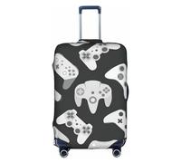 NBAGHPQ Housse de protection universelle pour valise, lavable, anti-rayures, motif manette de jeu, blanc, S