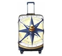 NBAGHPQ Housse de protection universelle pour valise, motif boussole nautique, élastique, lavable, anti-rayures, blanc, XL