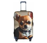 NBAGHPQ Housse de protection universelle pour valise, motif chihuahua, élastique, lavable, anti-rayures, blanc, M