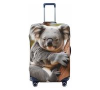 NBAGHPQ Hugging Tree Koala Housse de protection élastique double face pour valise, Noir , L