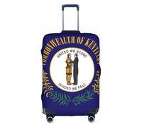 NBAGHPQ Kentucky State Flag Housse de protection élastique lavable anti-rayures pour valise Motif drapeau de l'État du Kentucky, blanc, S