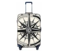 NBAGHPQ Law of The Compass Navigation 1 Impression Double Face Élastique Protection Universel Valise Housse Unique Bagages Protecteur, Noir , L