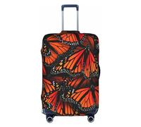 NBAGHPQ Monarch Butterflies. Housse de protection universelle pour valise, élastique, lavable, anti-rayures, blanc, L