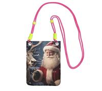 NBAGHPQ Sac à bandoulière léger et imperméable avec imprimé Père Noël Noël, Fuchsia, Taille unique