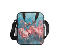 NBAGHPQ Sac à déjeuner isotherme de grande capacité avec imprimé flamants roses pour bureau, voyage, pique-nique