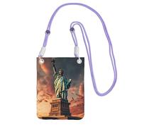 NBAGHPQ Statue de la Liberté à NYC Imprimé Mode Téléphone Sac à Bandoulière Léger Imperméable Voyage Course Shopping Pouch, violet, Taille unique