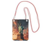 NBAGHPQ Statue de la Liberté à NYC Imprimé Mode Téléphone Sac à Bandoulière Léger Imperméable Voyage Course Shopping Pouch, rose, Taille unique
