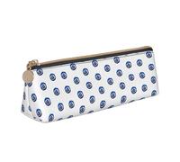 NBAGHPQ Trousse à crayons en cuir avec fermeture éclair et motif mauvais yeux pour garçons et filles