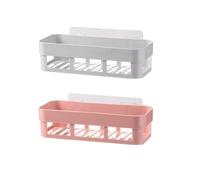 NBAKXXCO Étagères de Salle de Bain Étagère de Rangement Murale à 2 Niveaux for Toilettes et Salle de Bain(Gray+Khaki)