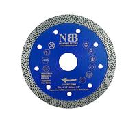 NBB Disque à tronçonner diamant premium avec hauteur de 10 mm segment turbo croisé épaisseur 1,4 mm axe 22,23 mm lame diamant coupe à sec pour porcelaine, céramique, carrelage (1,115 mm)