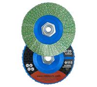 NBB Disque diamanté complet M14, idéal pour le ponçage de la céramique, du grès cérame, de la pierre, des bords et des rebords (115 mm / 4,5", 120#)