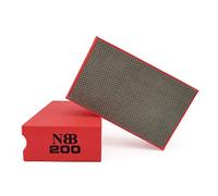 NBB éponge diamantée Tampon de ponçage et de Polissage, Bloc de ponçage diamanté avec Support en Mousse pour polir et polir Les arêtes Vives et Le Plan du Granit marbre Pierre Verre céramique (200#)