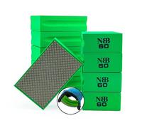 NBB éponge diamantée Tampon de ponçage et de Polissage Bloc de ponçage diamanté avec Support en Mousse pour polir et polir Les arêtes Vives et Le Plan du Granit marbre Pierre Verre céramique(10,60#)