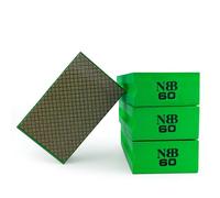 NBB éponge diamantée Tampon de ponçage et de Polissage Bloc de ponçage diamanté avec Support en Mousse pour polir et polir Les arêtes Vives et Le Plan du Granit marbre Pierre Verre céramique(4,60#)