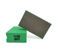 NBB éponge diamantée Tampon de ponçage et de Polissage, Bloc de ponçage diamanté avec Support en Mousse pour polir et polir Les arêtes Vives et Le Plan du Granit marbre Pierre Verre céramique (60#)