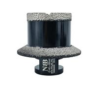 NBB Foret de chanfreinage diamanté avec M14 scie cloche diamantée couronne diamantée pour percer et profiler des canalisations dans des carreaux porcelaine céramique granit marbre 2 en 1 (1, 45/65mm)