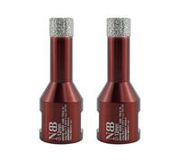 NBB Foret diamant fraise diamantée avec M14, couronne diamant pour percer à sec et humide sur porcelaine dure, céramique, carrelage granit marbre carrelage pour meuleuse d'angle (2 pièces, 12 mm)