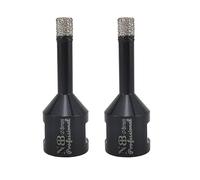 NBB forets diamant brasé sous vide avec M14, pour le forage à sec ou humide de manière professionnelle sur porcelaine dure, céramique, carrelage, granit, marbre, pour meuleuse d'angle (8mm x2pcs)