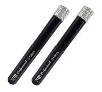 NBB Forets diamantés brasés avec tige hexagonale, pour le perçage à sec sur la porcelaine dure, céramique, carrelage, granit, marbre,utilisés sur une perceuse à cordon ou sans fil (2, 10mm)