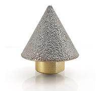 NBB Fraise à chanfreiner diamantée avec M14, pour le chanfreinage à sec ou humide de manière professionnelle sur porcelaine, céramique, carrelage, granit, marbre, pour le rognage de trous (1, CB03)