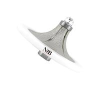 NBB Roue profilée diamantée avec guide et couverture plus grande fraises de chanfreins en diamant foret toupie pour profiler carreaux porcelaine céramique granit marbre pierre (Half-Bullnose B40)