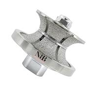 NBB Roue profilée diamantée fraise foret toupie diamant Meule de profil diamant avec capot en fer, profiler carreaux porcelaine céramique granit marbre pierre pour meuleuse d'angle (Full-Bullnose V25)