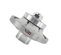 NBB Roue profilée diamantée fraise foret toupie diamant Meule de profil diamant avec capot en fer, profiler carreaux porcelaine céramique granit marbre pierre pour meuleuse d'angle(Half-Bullnose B10)