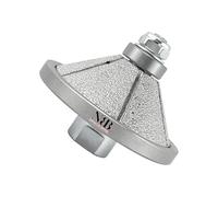 NBB Roue profilée diamantée fraise foret toupie diamant Meule de profil diamant avec capot en fer, profiler carreaux porcelaine céramique granit marbre pierre pour meuleuse d'angle (Bevel E25)