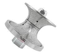 NBB Roue profilée diamantée fraise foret toupie diamant Meule de profil diamant avec capot en fer, profiler carreaux porcelaine céramique granit marbre pierre pour meuleuse d'angle (Full-Bullnose V40)