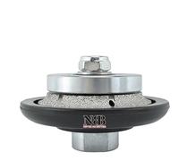 NBB Roue profilée diamantée, fraise foret toupie diamant, Roue de profil diamant, mèche pour profiler carreaux porcelaine céramique granit marbre pierre, pour meuleuse d'angle (Half-Bullnose, B5)