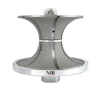 NBB Roue profilée diamantée, fraise foret toupie diamant, Roue de profil diamant, mèche pour profiler carreaux porcelaine céramique granit marbre pierre, pour meuleuse d'angle(Full-Bullnose V60)