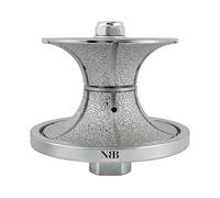 NBB Roue profilée diamantée, fraise foret toupie diamant, Roue de profil diamant, mèche pour profiler carreaux porcelaine céramique granit marbre pierre, pour meuleuse d'angle(Full-Bullnose V50)