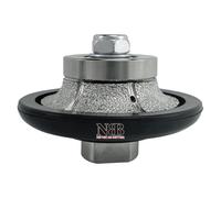 NBB Roue profilée diamantée, fraise foret toupie diamant, Roue de profil diamant, mèche pour profiler carreaux porcelaine céramique granit marbre pierre, pour meuleuse d'angle (Half-Bullnose, B10)