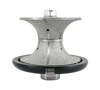 NBB Roue profilée diamantée, fraise foret toupie diamant, Roue de profil diamant, mèche pour profiler carreaux porcelaine céramique granit marbre pierre, pour meuleuse d'angle (V Full-Bullnose, V50)