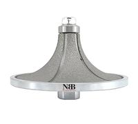 NBB Roue profilée diamantée, fraise foret toupie diamant, Roue de profil diamant, mèche pour profiler carreaux porcelaine céramique granit marbre pierre, pour meuleuse d'angle (Half-Bullnose, B50)