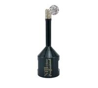 NBB Scie cloche diamant brasé sous vide avec M14, pour le forage à sec ou humide de manière professionnelle sur porcelaine dure, céramique, carrelage, granit, pour meuleuse d'angle (Dia.6mm)