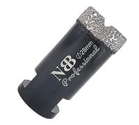 NBB Scie cloche diamant brasé sous vide avec M14, pour le forage à sec ou humide de manière professionnelle sur porcelaine dure, céramique, carrelage, granit, pour meuleuse d'angle (Dia.28mm)